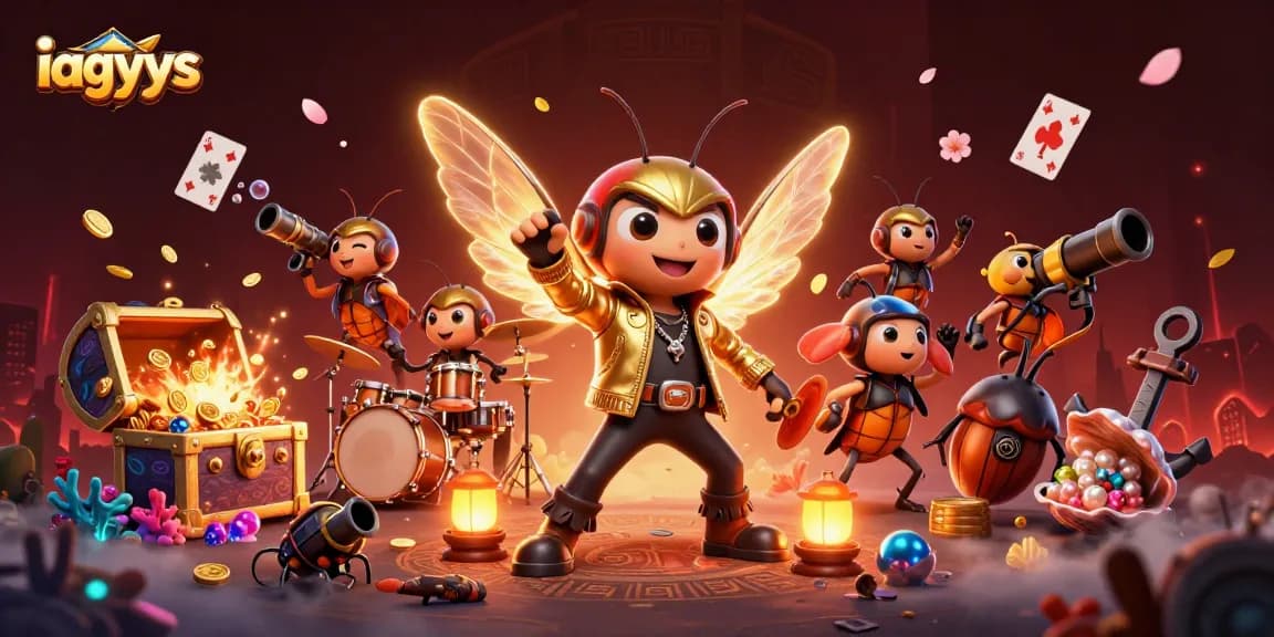 Experience the thrill of iagyys with a dynamic rock star scene set in a vivid gambling landscape.
