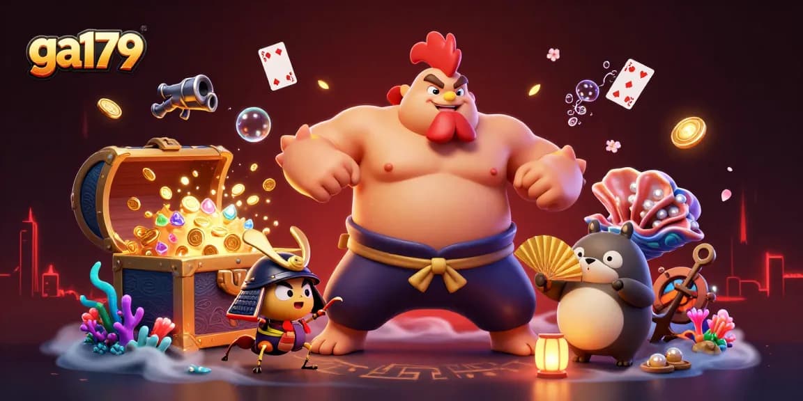 Engage in thrilling gameplay with ga179's exciting casino world featuring 3D animated characters.