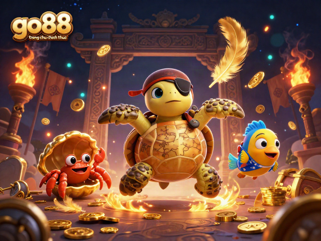 Experience online gaming with go88 trang chu chinh thuc in this vibrant 3D casino adventure illustration.