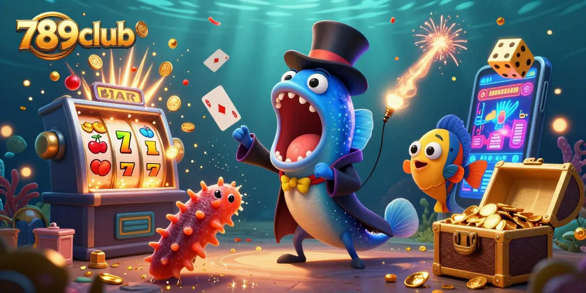 Experience exciting 789club gaming magic with unique sea creatures and vibrant casino elements.