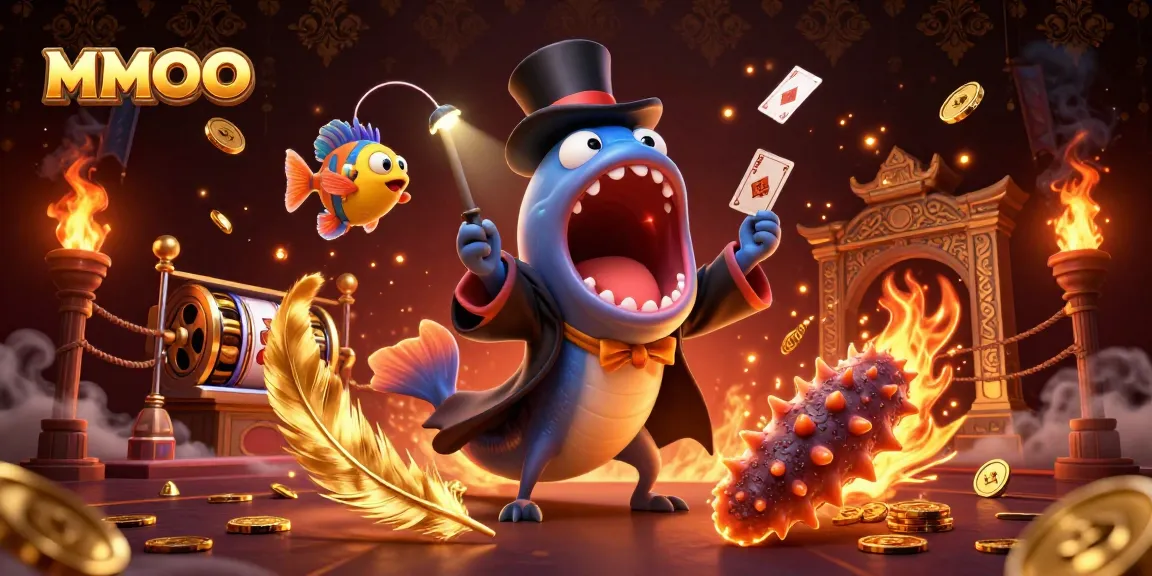 Experience live casino thrills with MMOO in this detailed magical underwater scene.